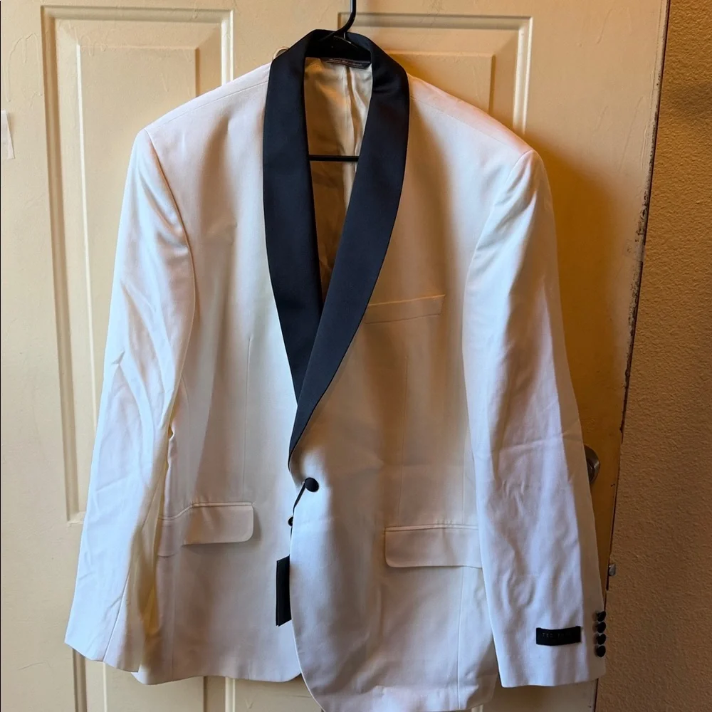 Ted Baker Off white  Tuxedo Jacket Blazer with Black Shawl Collar